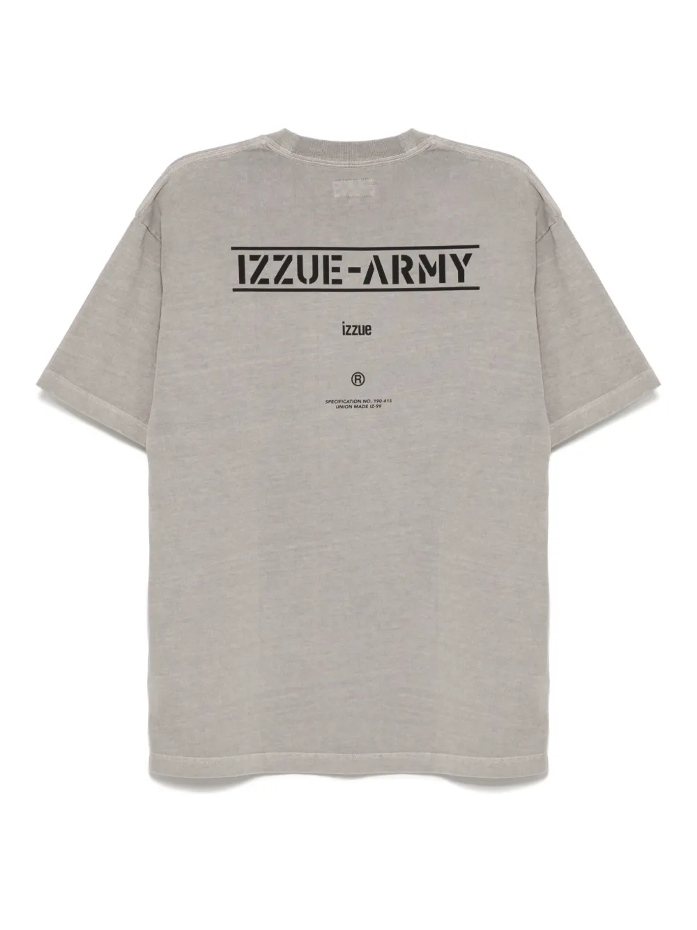 izzue T-shirt met logoprint - Grijs