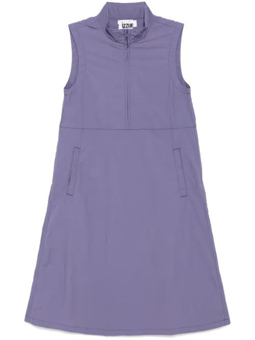 Robe mi-longue à col montant zippé - izzue - Modalova