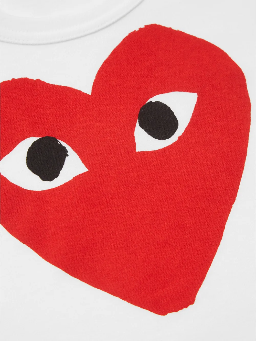 Comme Des Garçons Play Kids T-shirt met logoprint Wit