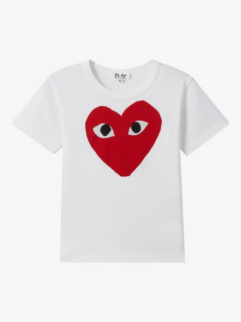 Comme Des Garçons Play Kids T-Shirt mit Logo-Print