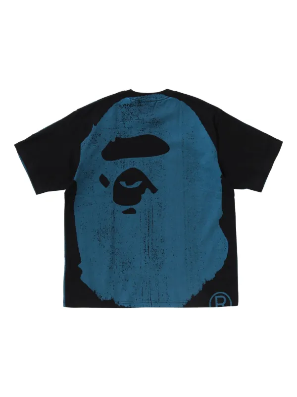 A BATHING APE® logo-print T-shirt | Black | FARFETCH CA