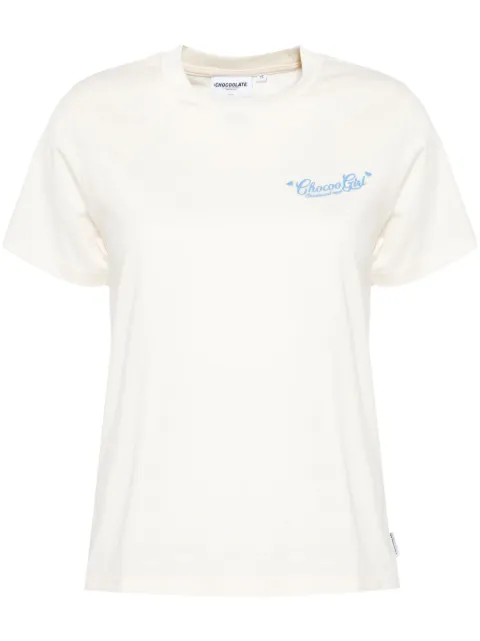 CHOCOOLATE logo-embrodiered T-shirt
