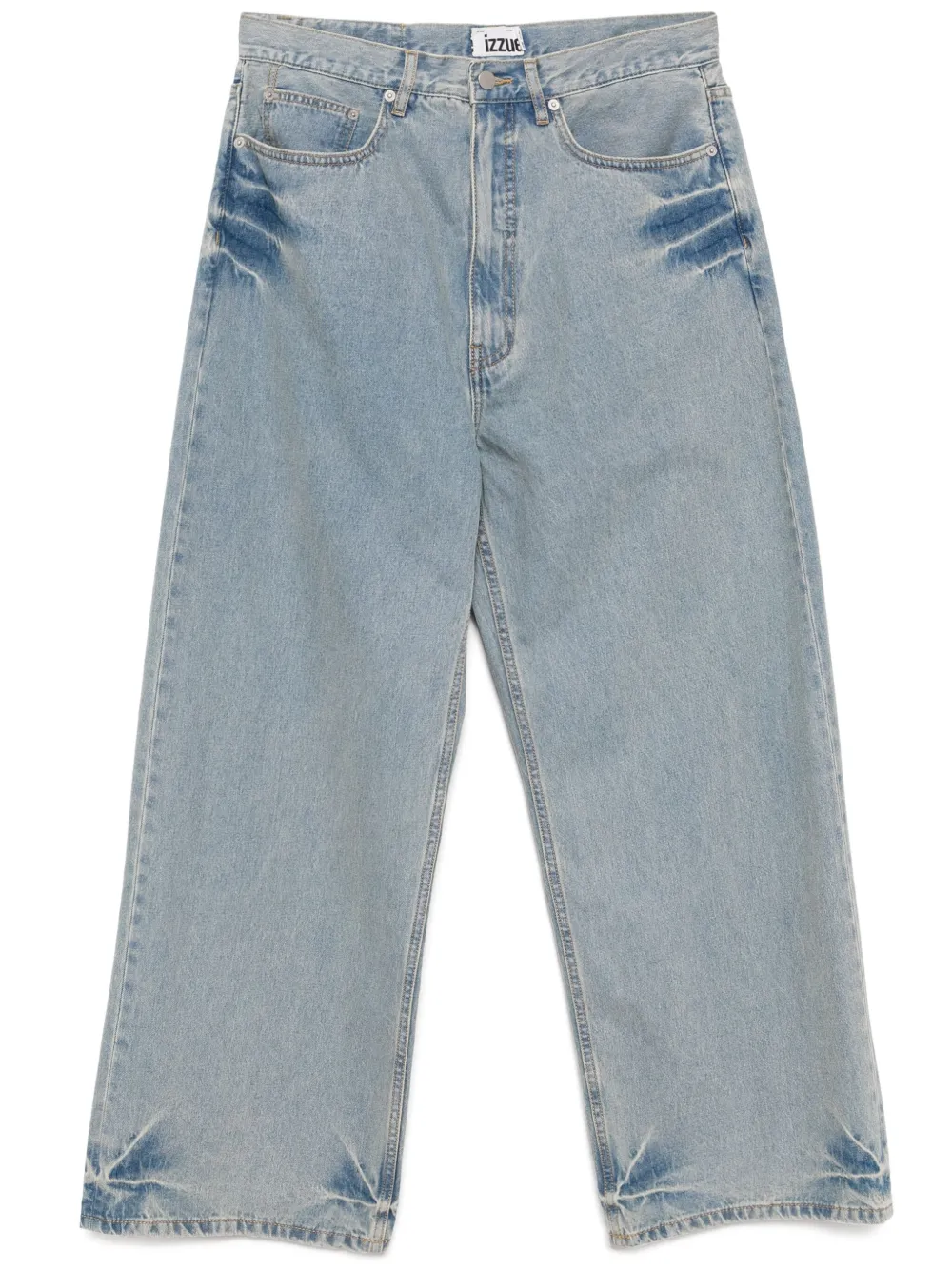 Izzue Jeans met wijde pijpen Blauw