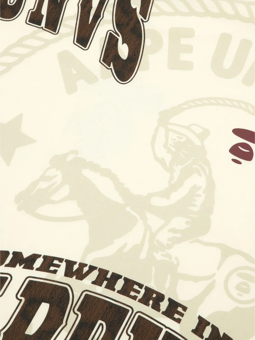 AAPE BY *A BATHING APE T-shirt met logoprint Beige