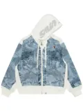 AAPE BY *A BATHING APE® cotton zip-up hoodie - Blue