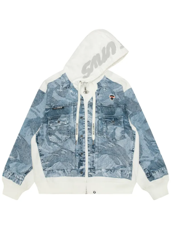 A BATHING APE エイプ　フルジップアップパーカー　ブルー 楽天市場】A BATHING APE(エイプ)ABC CAMO SHARK FULL ZIP