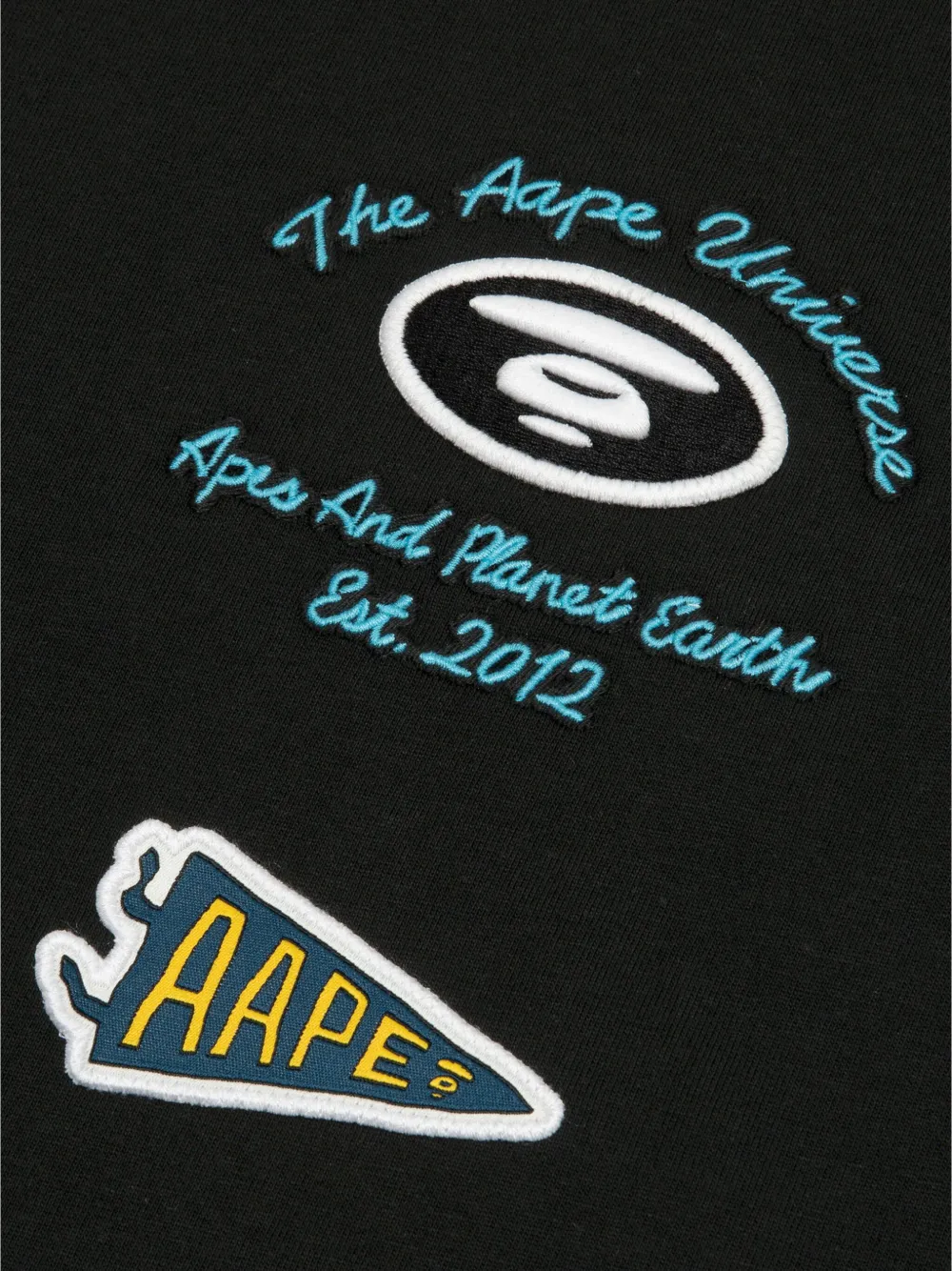 AAPE BY *A BATHING APE T-shirt met print Zwart