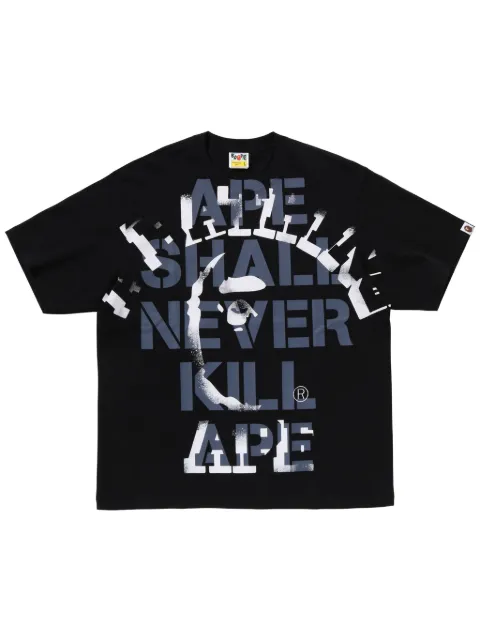A BATHING APE® playera con logo estampado