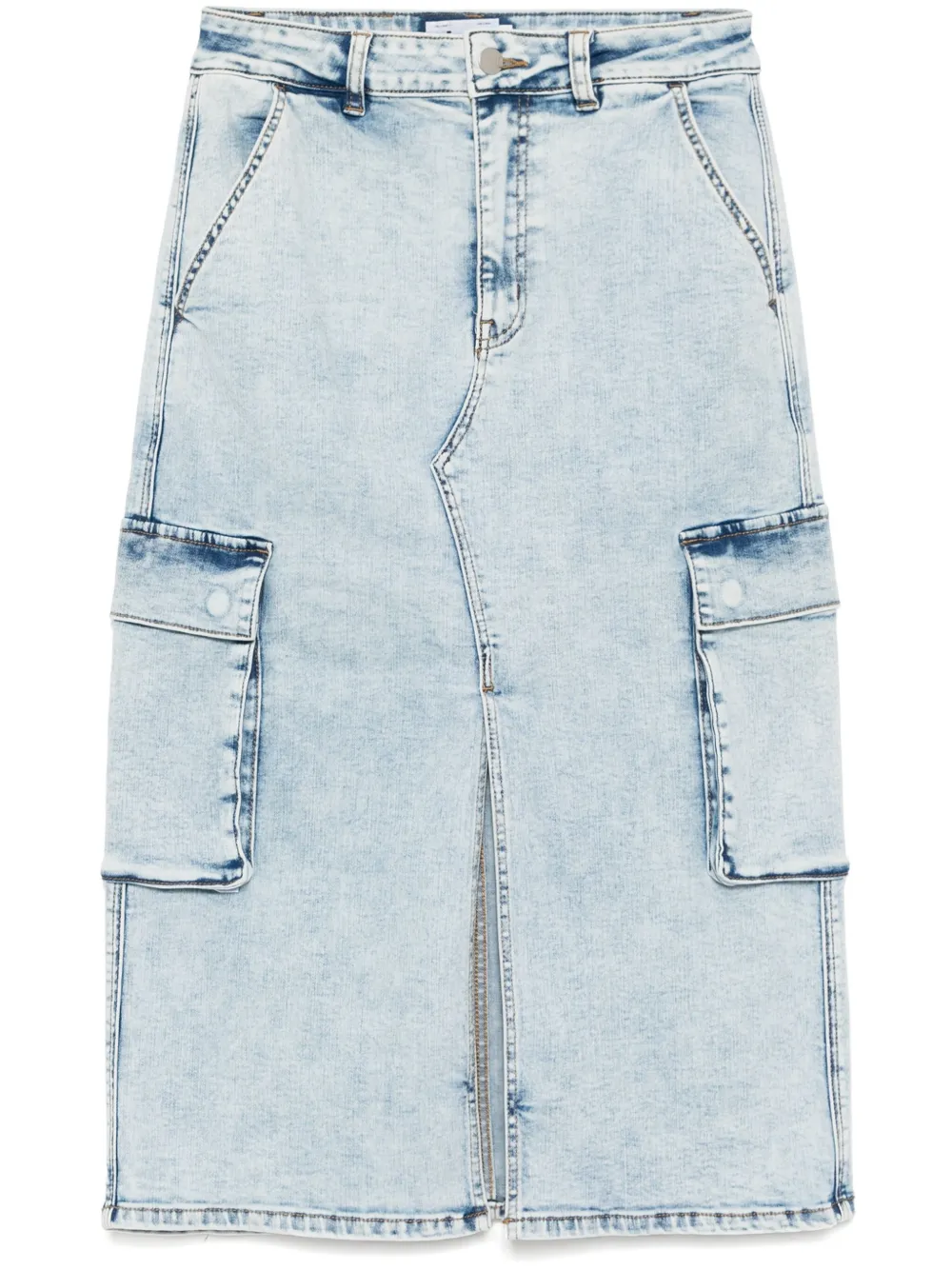 denim cargo skirt