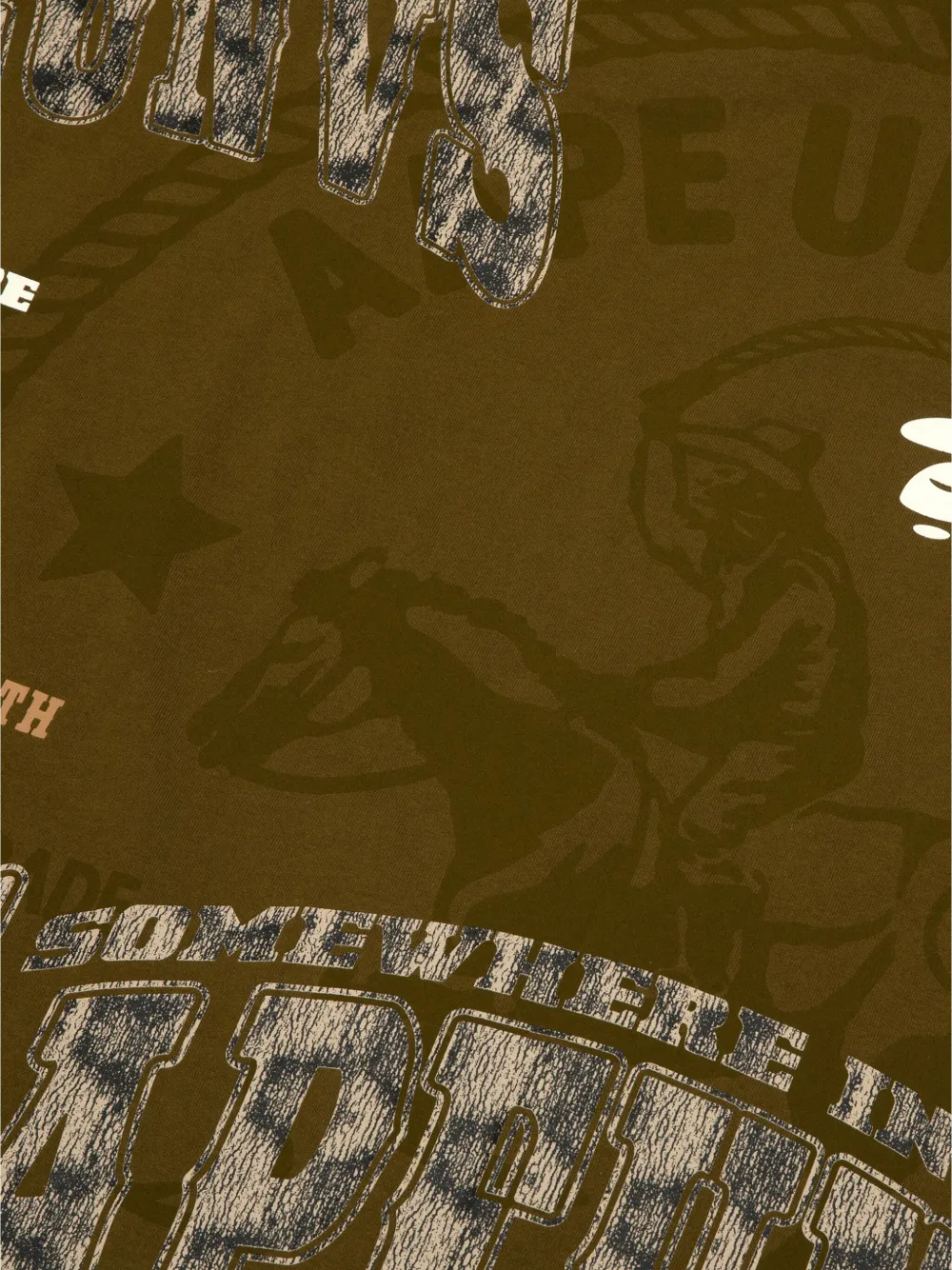 AAPE BY *A BATHING APE T-shirt met logoprint Groen