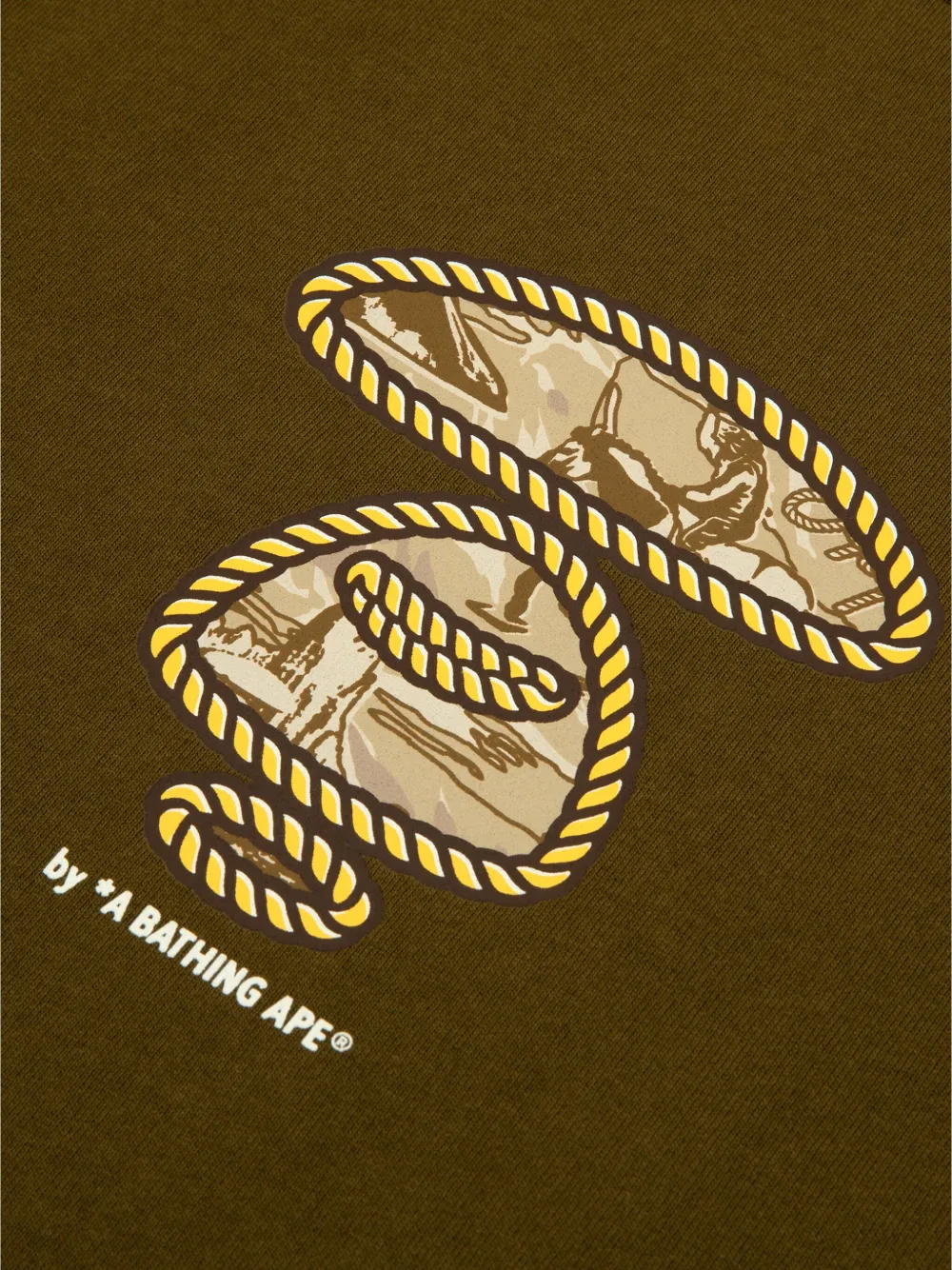 AAPE BY *A BATHING APE T-shirt met logoprint Groen
