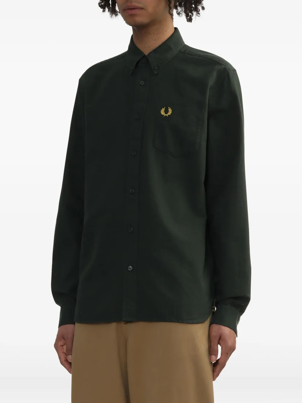 Fred Perry Oxford overhemd Groen