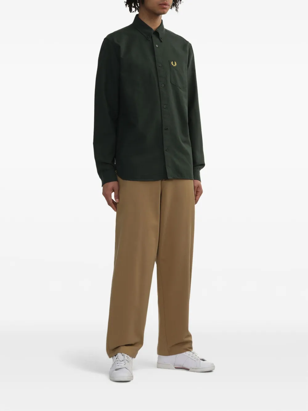 Fred Perry Oxford overhemd - Groen