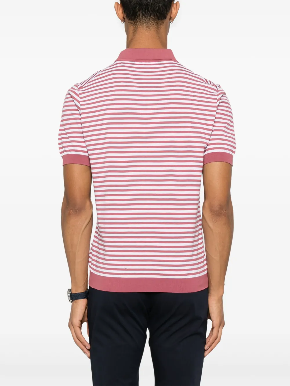 Paul & Shark Gestreept poloshirt Roze