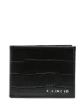 John Richmond croc-embossed wallet - Black