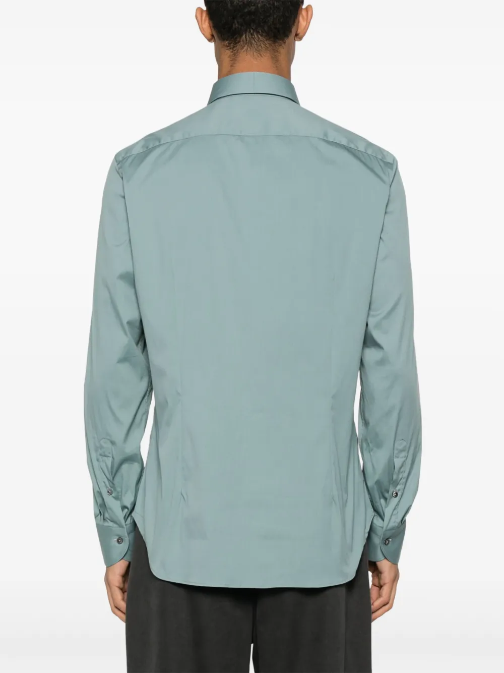 Canali Popeline overhemd Groen