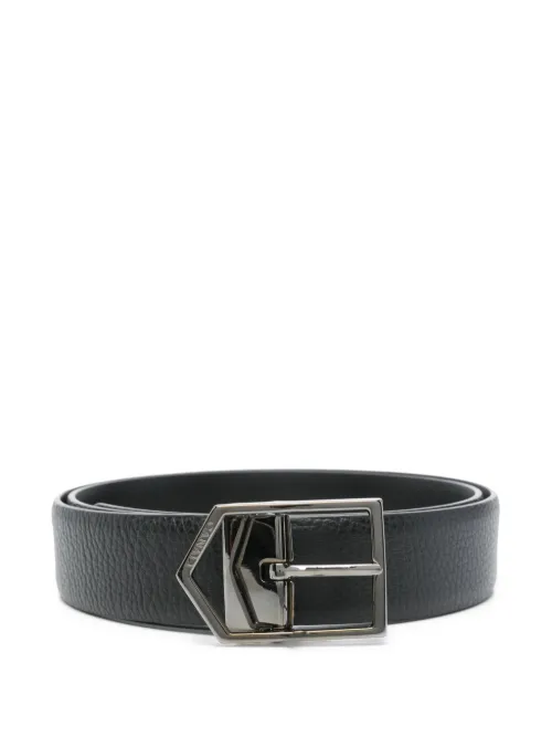 Canali ceinture en cuir - Noir - Canali - Modalova