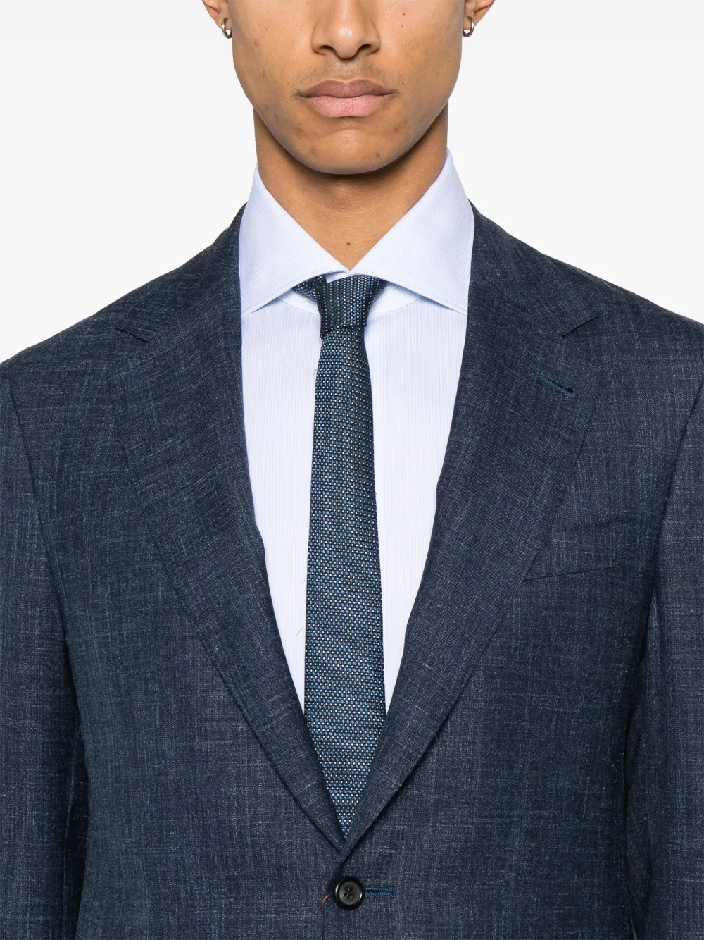 Canali Pak met enkele rij knopen Blauw