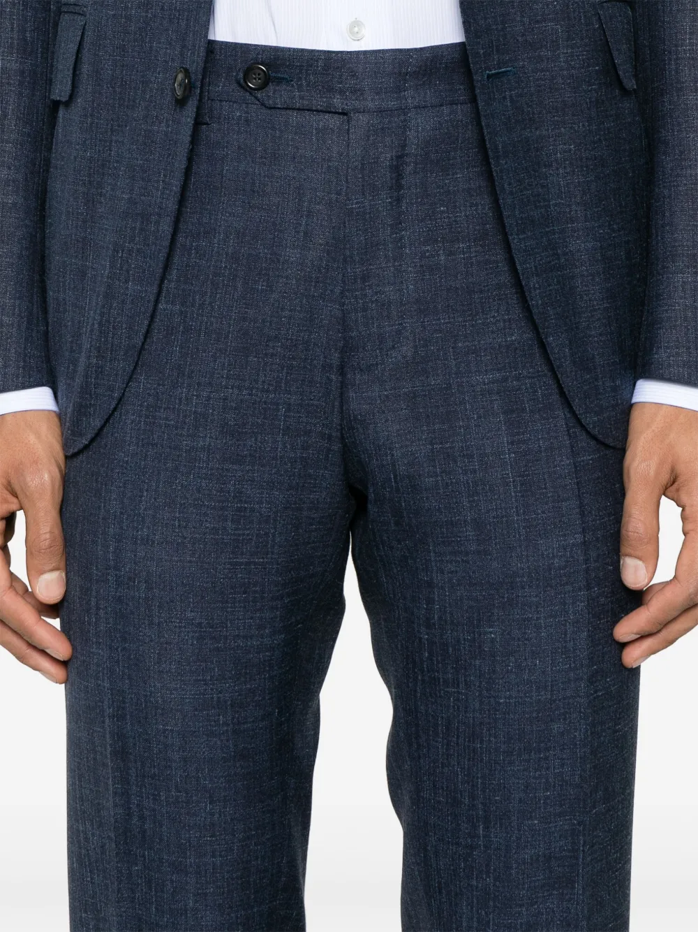 Canali Pak met enkele rij knopen Blauw