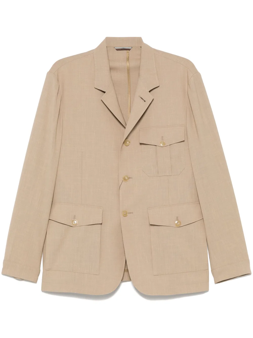 Canali Blazer met enkele rij knopen Beige