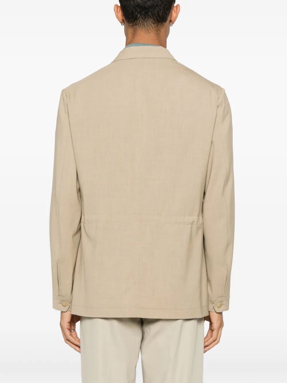 Canali Blazer met enkele rij knopen Beige