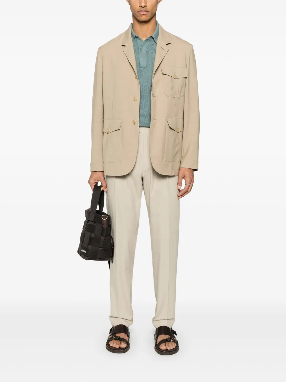 Canali Plooibroek - Beige