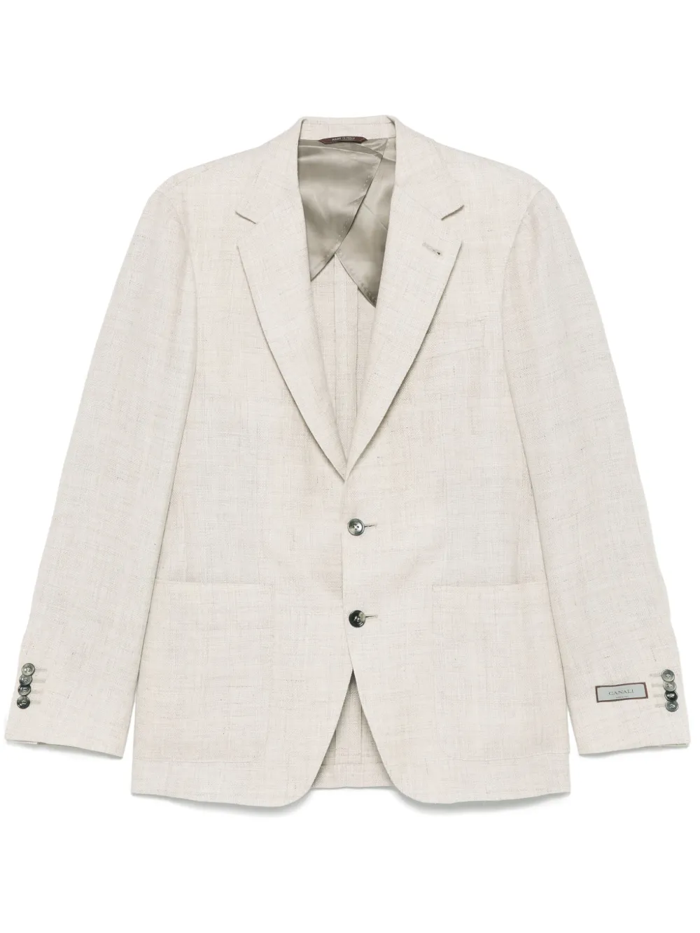 Canali Blazer met enkele rij knopen Beige