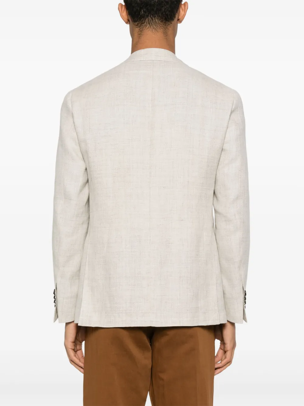 Canali Blazer met enkele rij knopen Beige