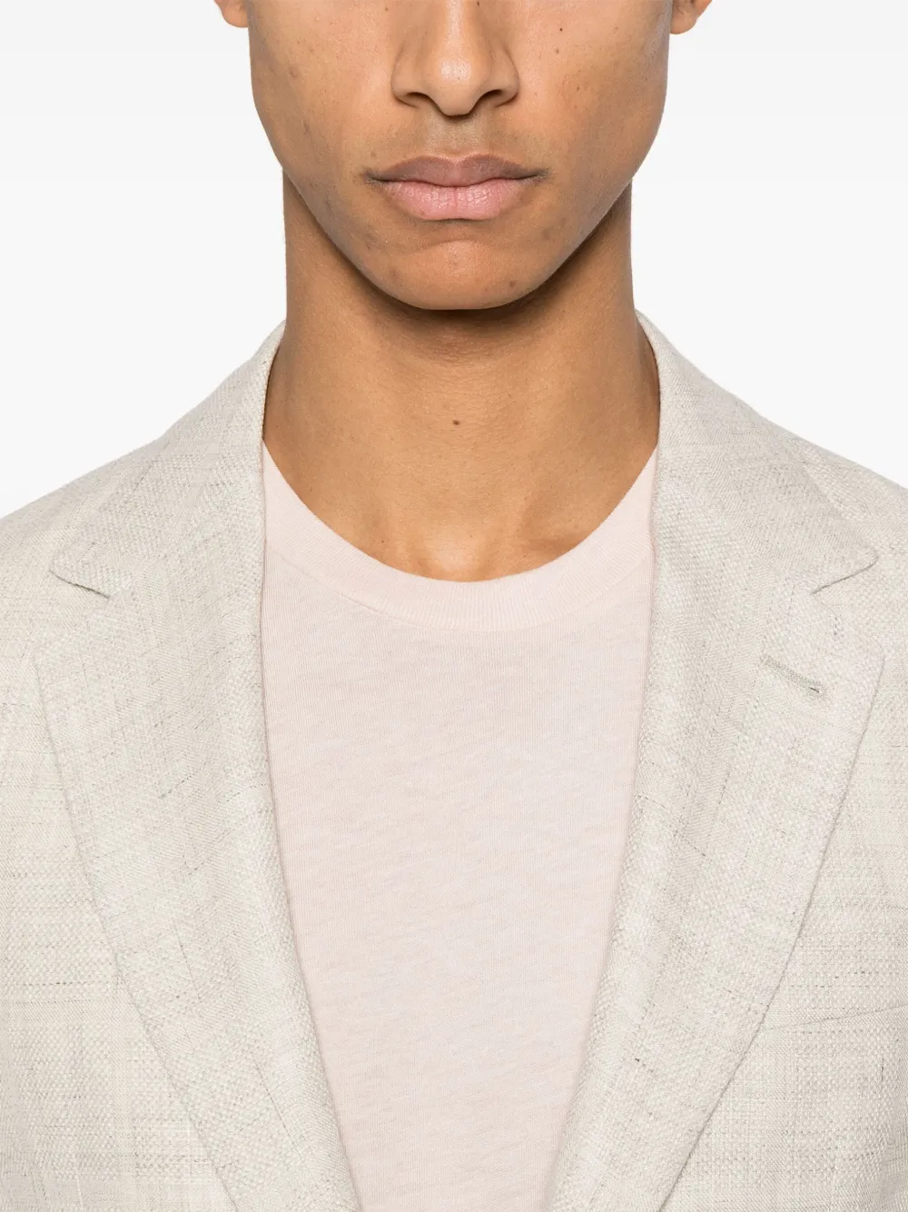 Canali Blazer met enkele rij knopen Beige