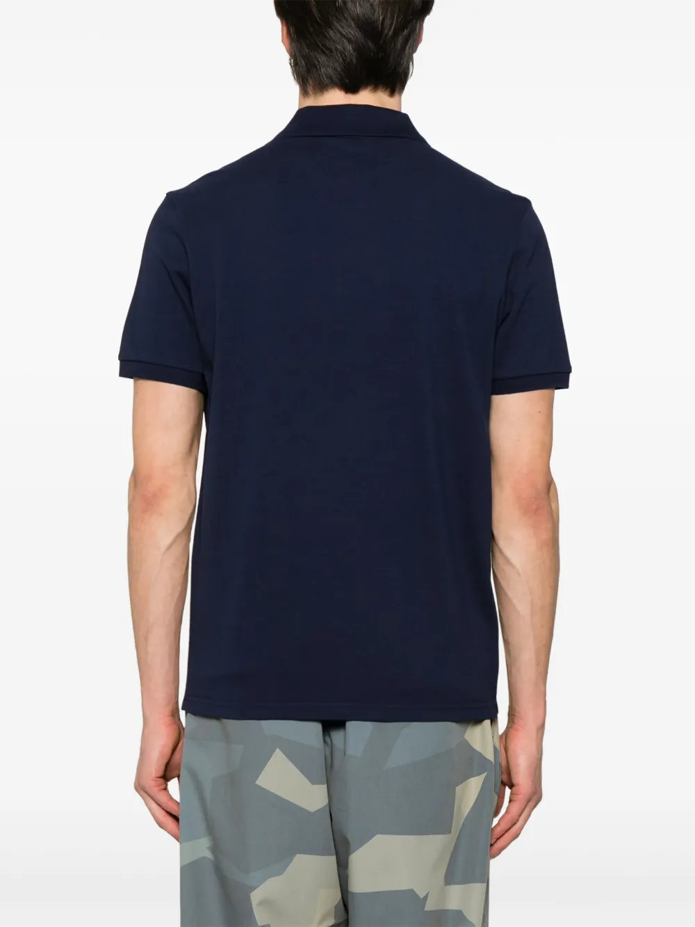 Moncler Effen poloshirt Blauw