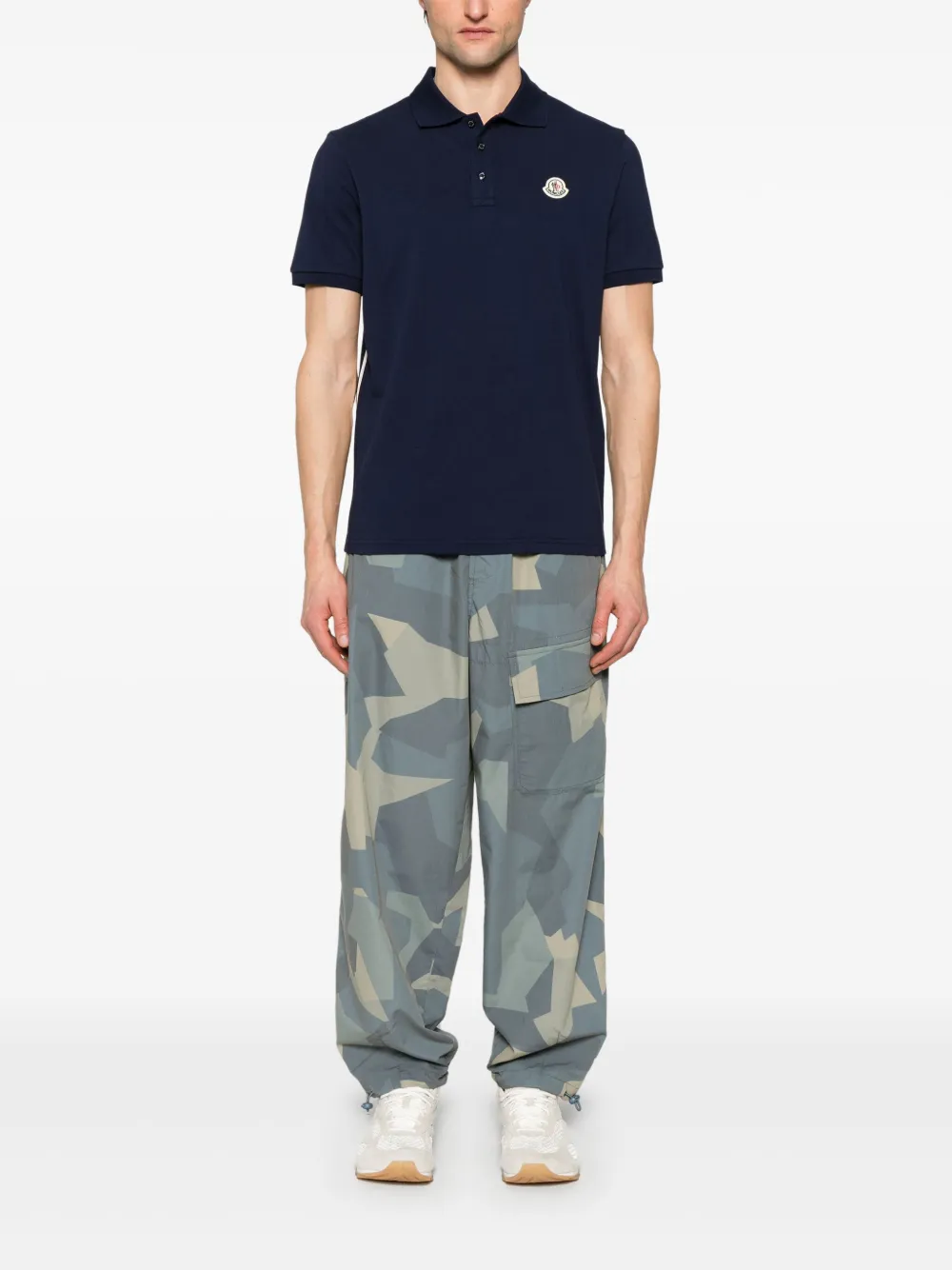 Moncler Effen poloshirt - Blauw