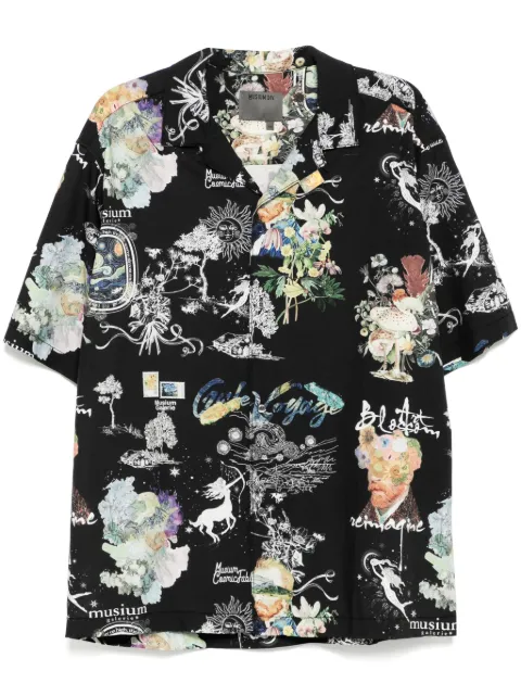 Musium Div. camisa con estampado gráfico