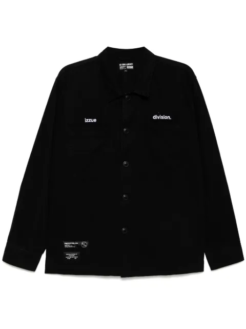 izzue logo-embroidered shirt