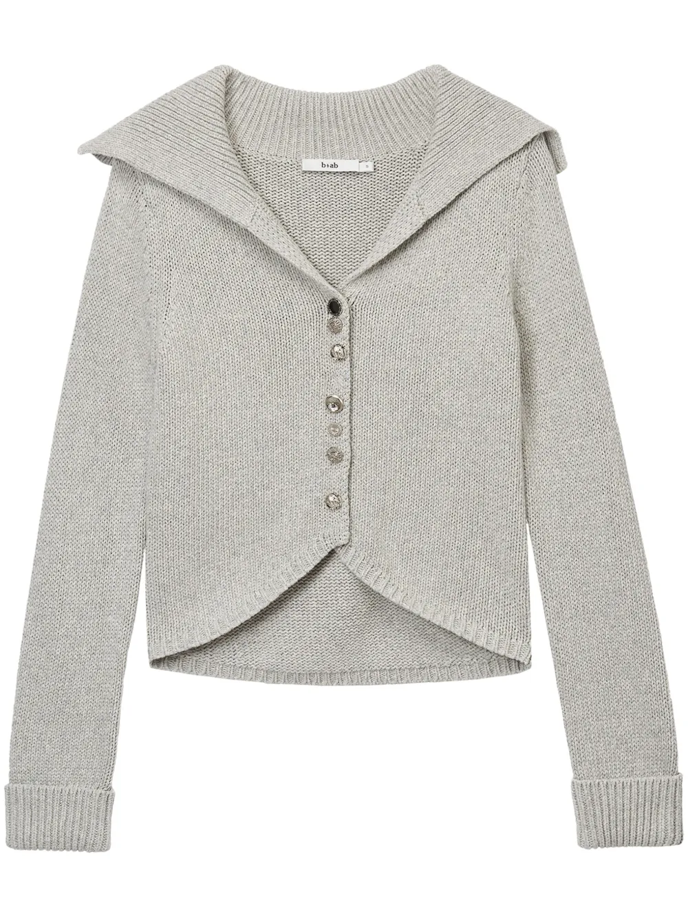 B+ab Vest met brede revers Grijs