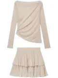 b+ab ruffled mini skirt - Neutrals