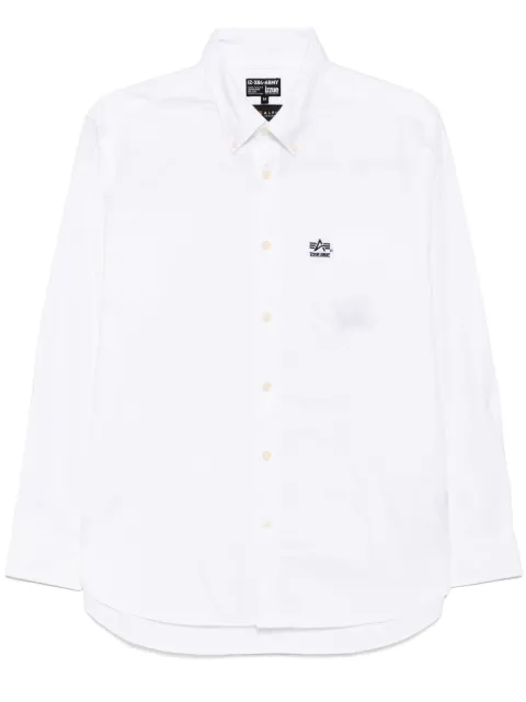 izzue logo-embroidered shirt