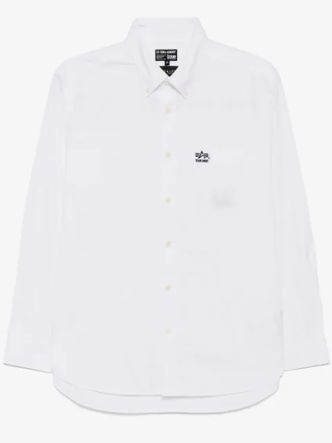 izzue logo-embroidered shirt