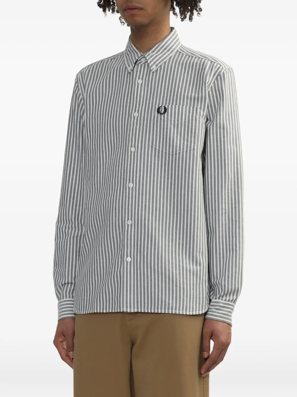 Fred Perry Katoenen overhemd Grijs
