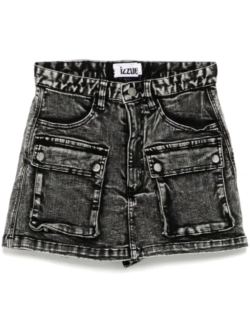 Izzue jupe-short en jean - Noir - izzue - Modalova