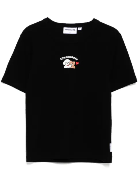 CHOCOOLATE logo-embroidered T-shirt