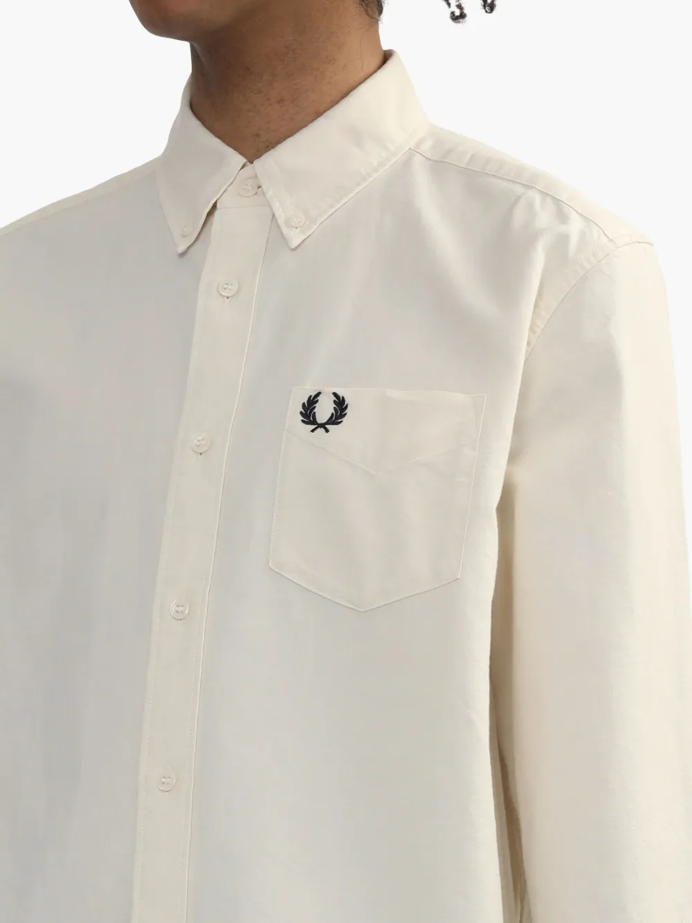 Fred Perry Katoenen overhemd Beige