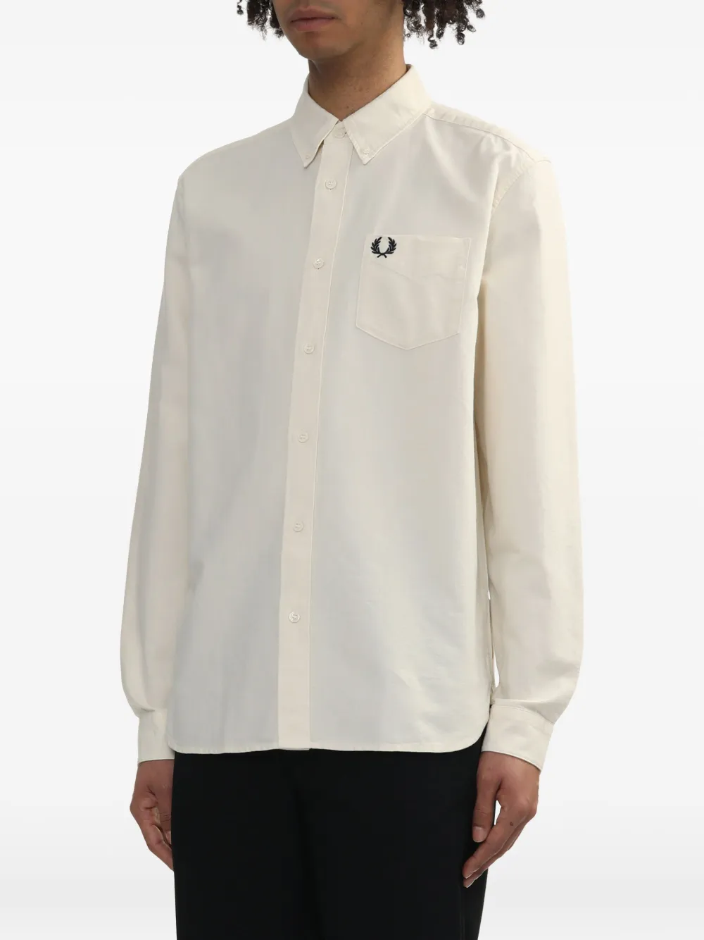 Fred Perry Katoenen overhemd Beige