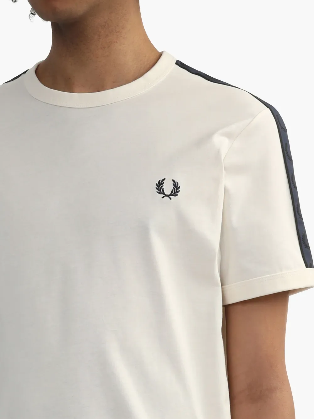 Fred Perry T-shirt met contrasterende band Beige