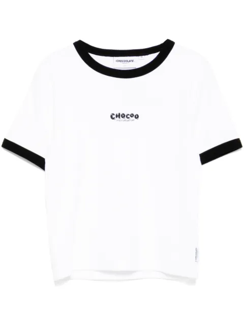 CHOCOOLATE logo-embroidered T-shirt