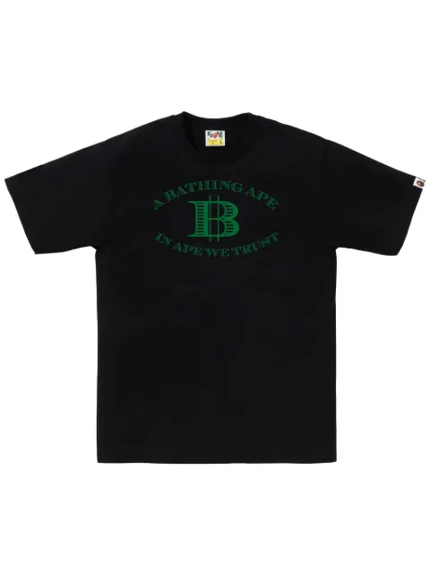 A BATHING APE® playera con logo estampado