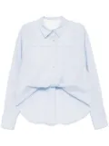 b+ab asymmetric tuck shirt - Blue