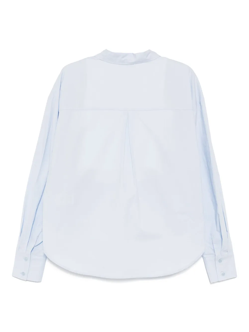 b+ab Asymmetrische gesmockte blouse - Blauw