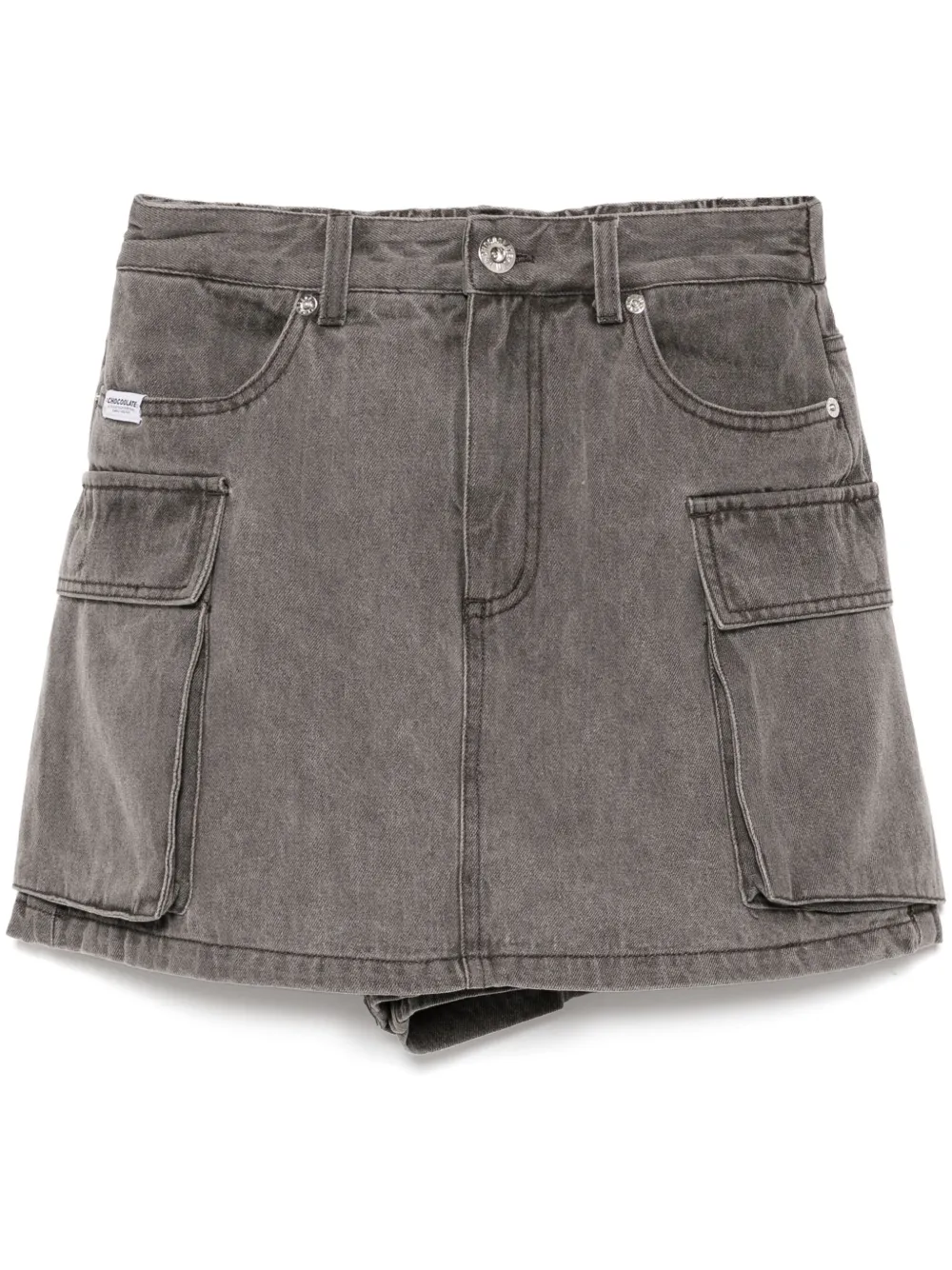 CHOCOOLATE skorts de mezclilla | gris | Image 1