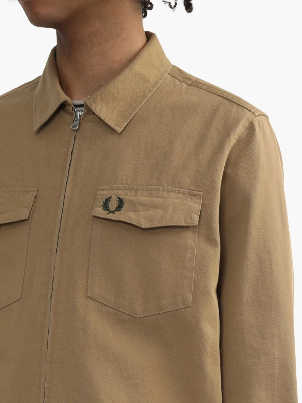 Fred Perry Katoenen jack Beige