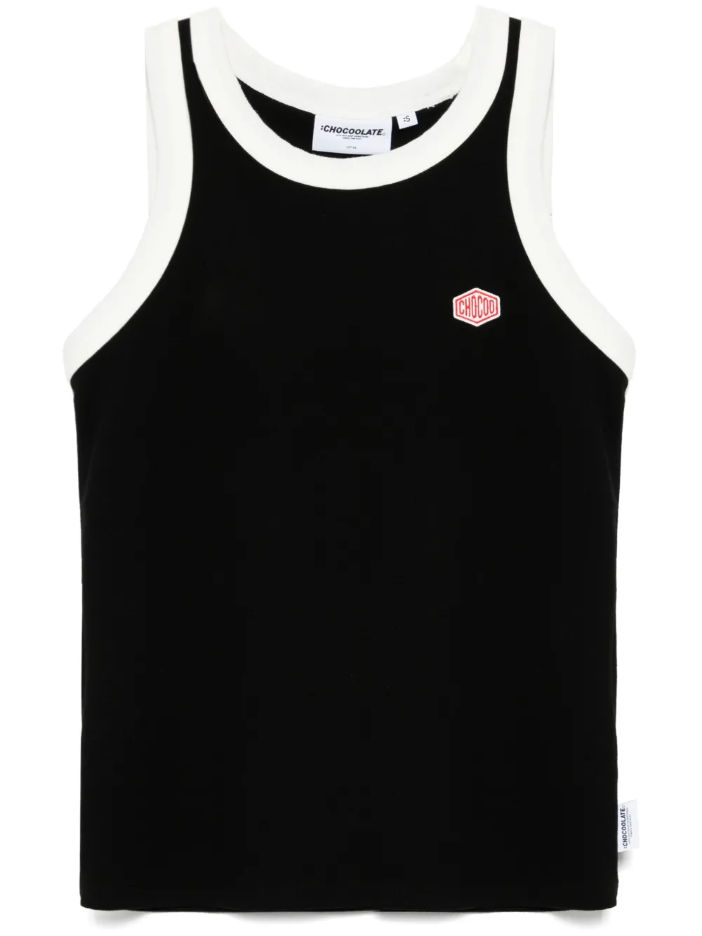 CHOCOOLATE camiseta tejida de canalé | negro | Image 1